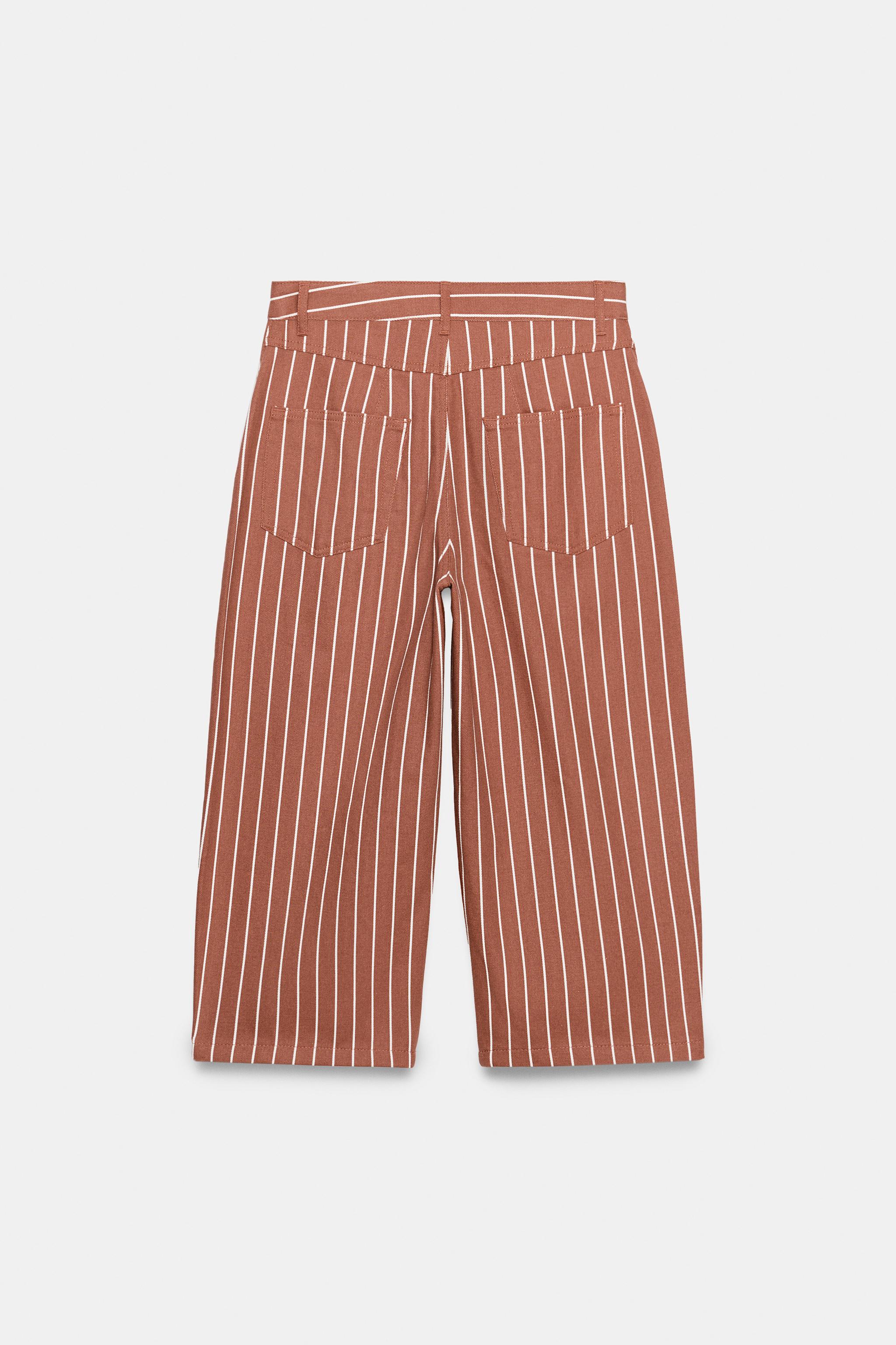ZW COLLECTION CROPPED STRIPED TROUSERS